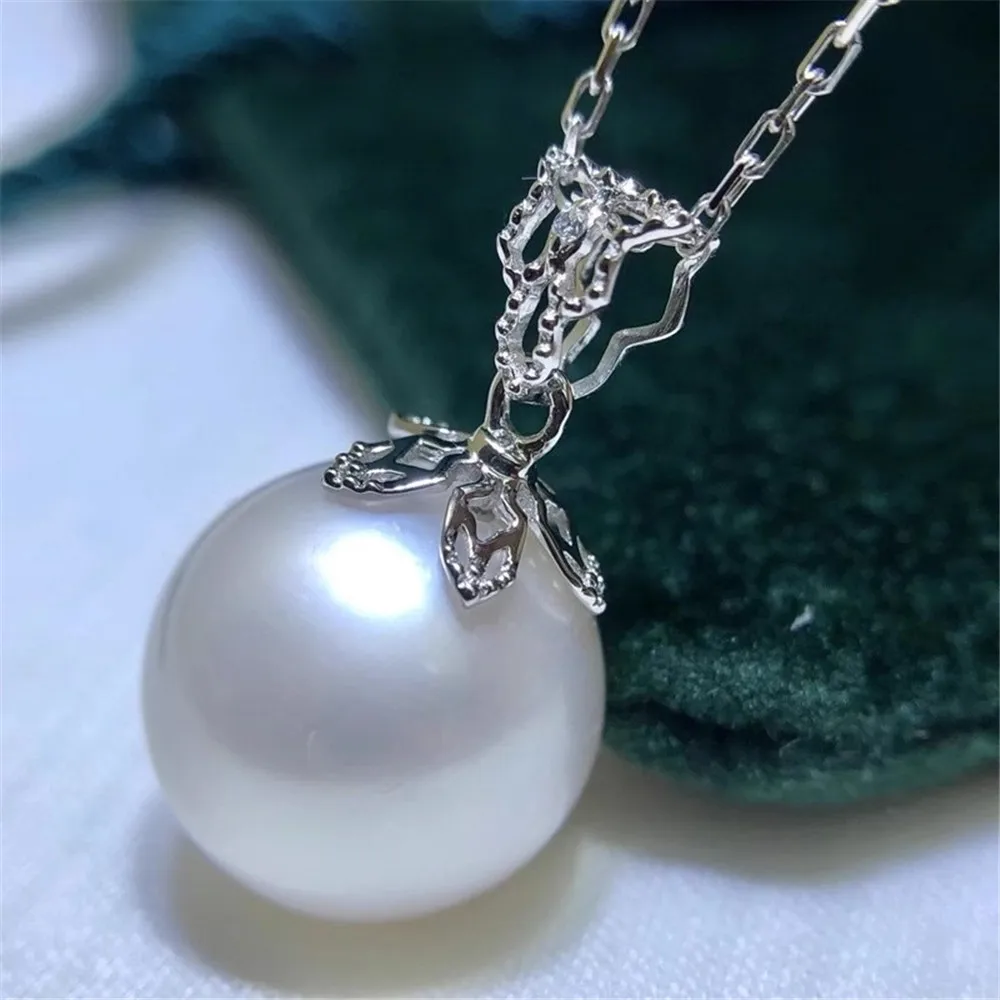 

DIY Pearl Accessories G18 K Gold Pendant Empty Holder Fashion Pearl Necklace Pendant Holder Women's 9-12mm Round Beads G122