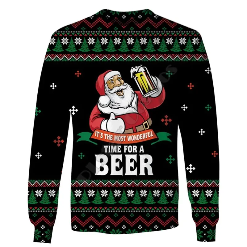 Ugly Christmas Black Cat 3D Printed Pullover Men For Women Funny Sweatshirts Streetwear Cosplay Clothes&Accessories