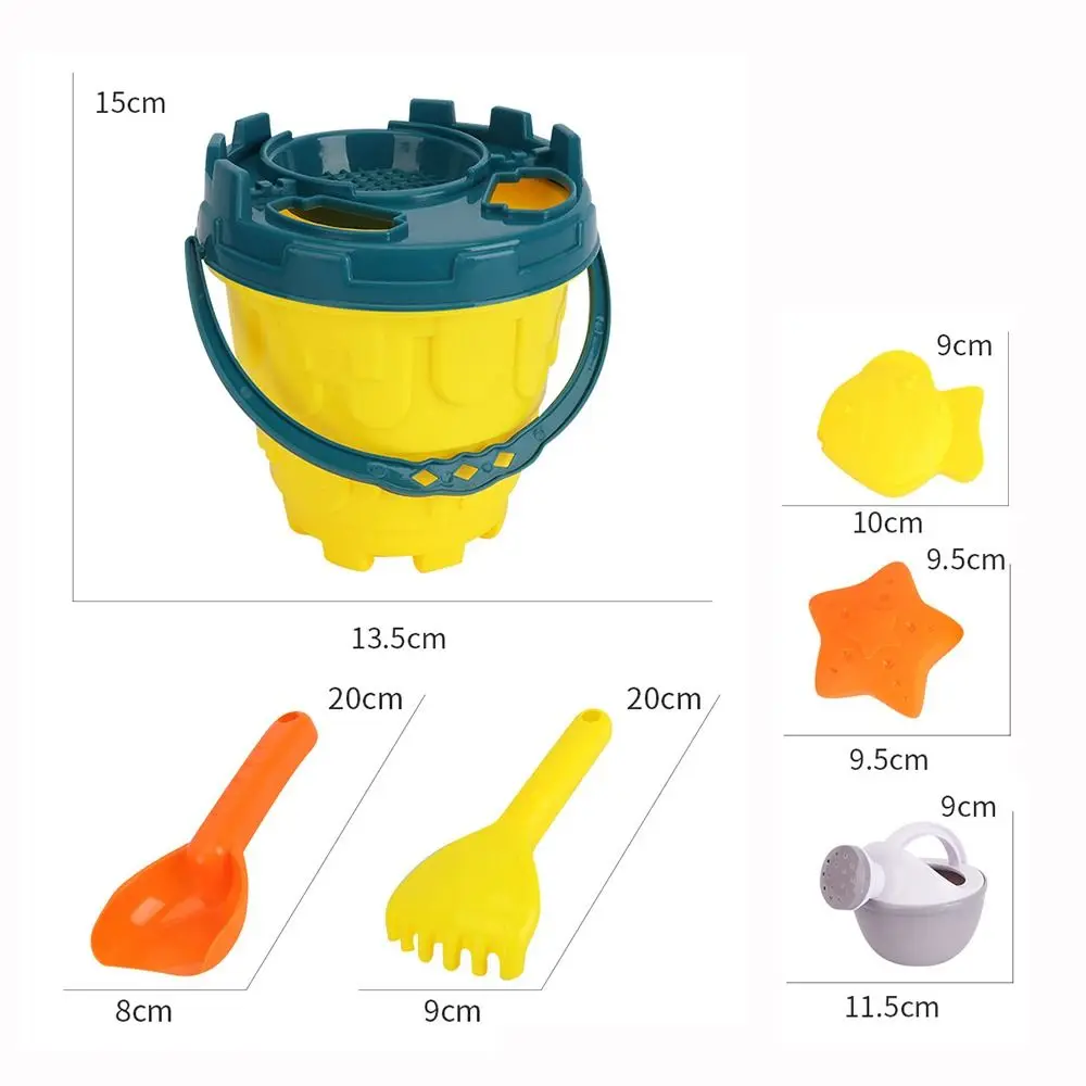 Sand Kit Outdoor Game Parent-Children Interactive Shovel Rake Mold Beach Castle Bucket Sand Toys Set Truck Trolley 4