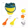 Sand Kit Outdoor Game Parent-Children Interactive Shovel Rake Mold Beach Castle Bucket Sand Toys Set Truck Trolley 4