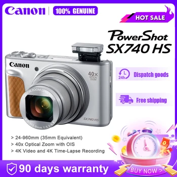Fotocamera digitale Canon PowerShot SX740 HS (Argento) Zoom ottico 40X Connessione WiFi Bluetooth Fotocamera SX740 Ultra HD 4K