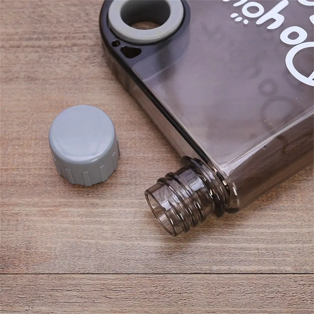 Clear Flat Water Bottle - 380ml Reusable BPA-Free Portable Sports Kettle