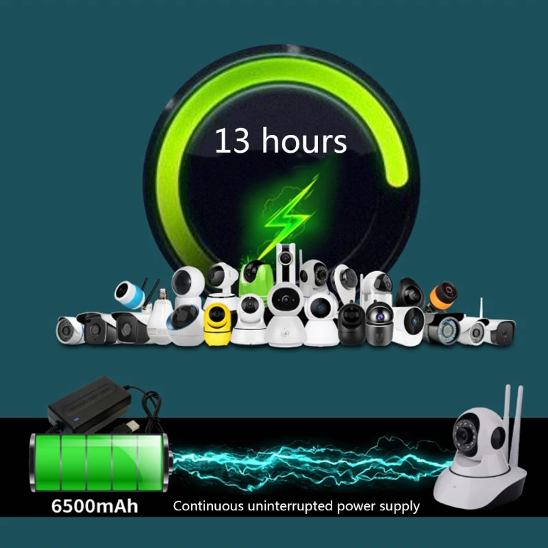 Uninterruptible Power Supply 5V2A for Smart Power USB Connection Input Output Wi-fi Ip Camera