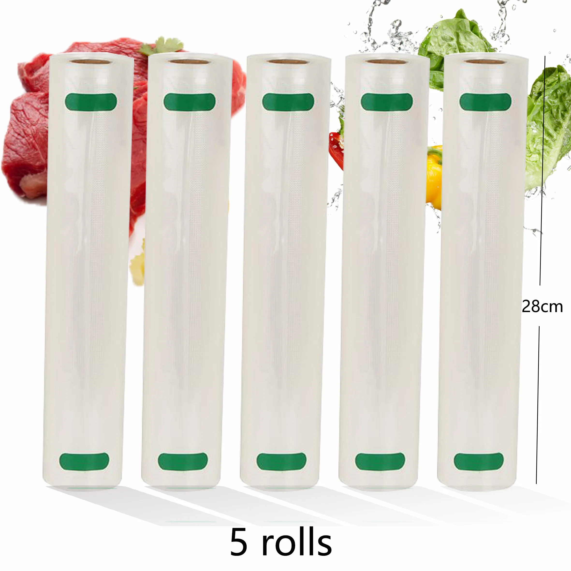 

28*500cm Vacuum Bag Vacuum Packaging Rolls Vacuum Sealer Bags Storage Bags Food Bag for Vacuum Food Packing Machine Sous Vide