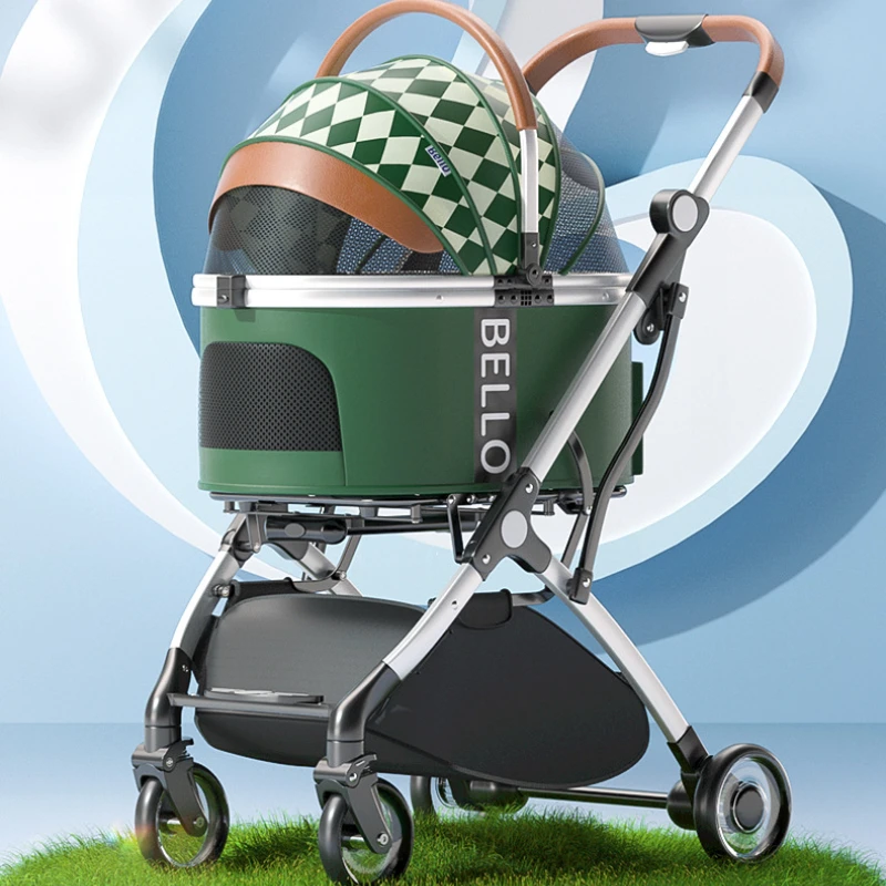 Aluminium Alloy Dog Trolley For Teddy Cat Cart Load Bearing 15kg