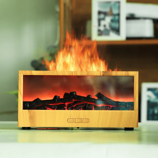 Portable Fireplace Diffuser Aroma Diffuser Essential Oil Diffuser USB Flame Air Humidifier Aromatherapy Charcoal Combustion 4