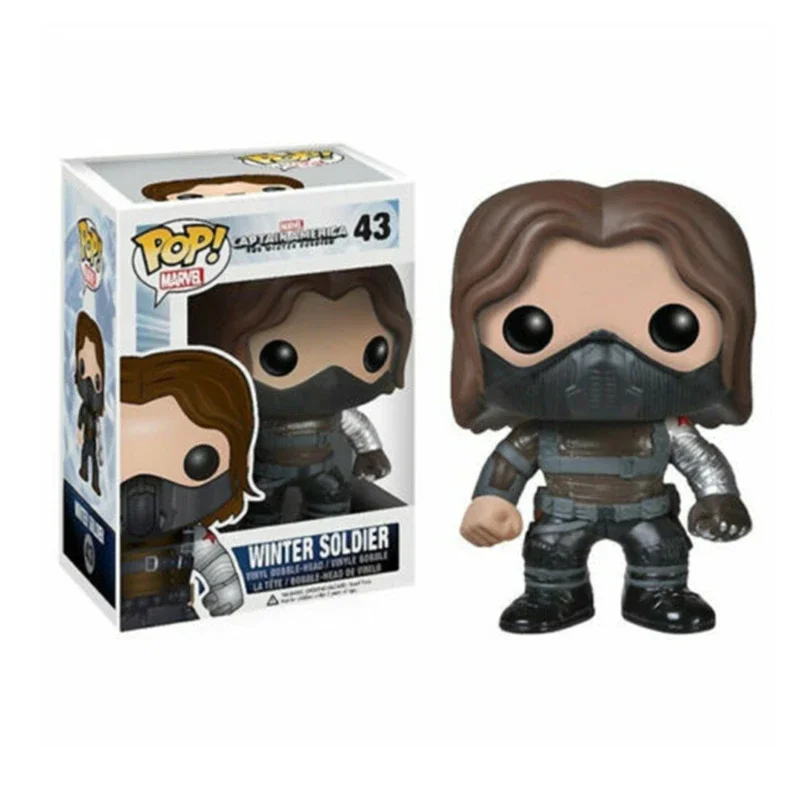 thumbnail image 1 of 2025 FUNKO POP Capitán América Soldado de invierno con máscara n.º 42, n.º 43, n.º 44, n.º 129, n.º 838 Figura de acción Modelo Juguetes para regalo de cumpleaños, 1 of 5