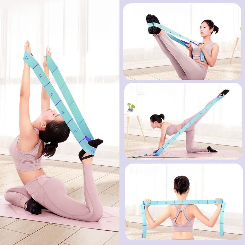 Yoga Resistance Bands Multi-Section Elastic Adult Child Dance Training Gym Home Pilates Exercise Pull Strap Belt Fitness Sport