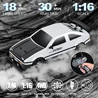 1:16 4WD RC Drift Car AE86 Initial D JDM Racing Vehicle Toys for Boys 18km/h 2.4G Remote Control Cars Gifts for Adults Kids 2