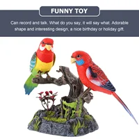 Small Bird Toys Parrot Voice Control Recording Talking Desktop Electric Red Child 1