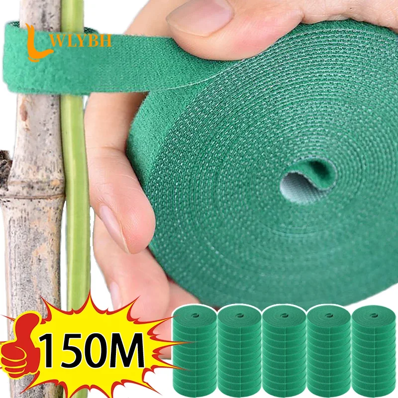 Plant Support Tape Nylon Self Adhesive Plant Fixing Cable Tie for Garden Reusable