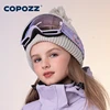COPOZZ 4-15 years old Kids Ski Goggles Anti-fog Children Snowboard Goggles Double UV400 Skiing Mask Glasses with Cartoon Straps 6