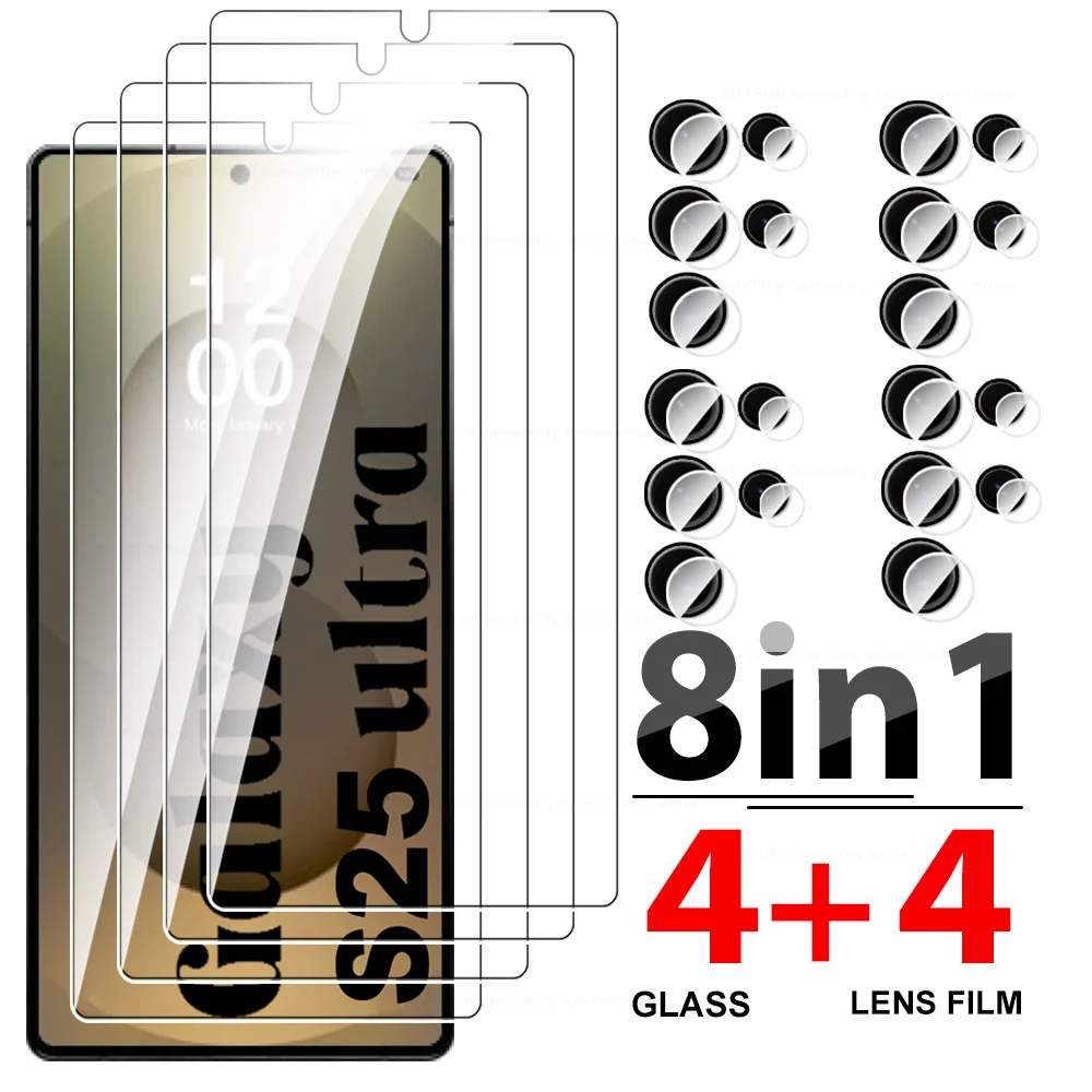 8-in-1 Tempered Glass Screen & Camera Protector Set