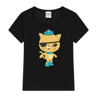 The Octonauts Kwazii Sticker Print Fashion Costume Children Simple Thin Cotton Soft Cute Tops Baby New Summer Clothing 2