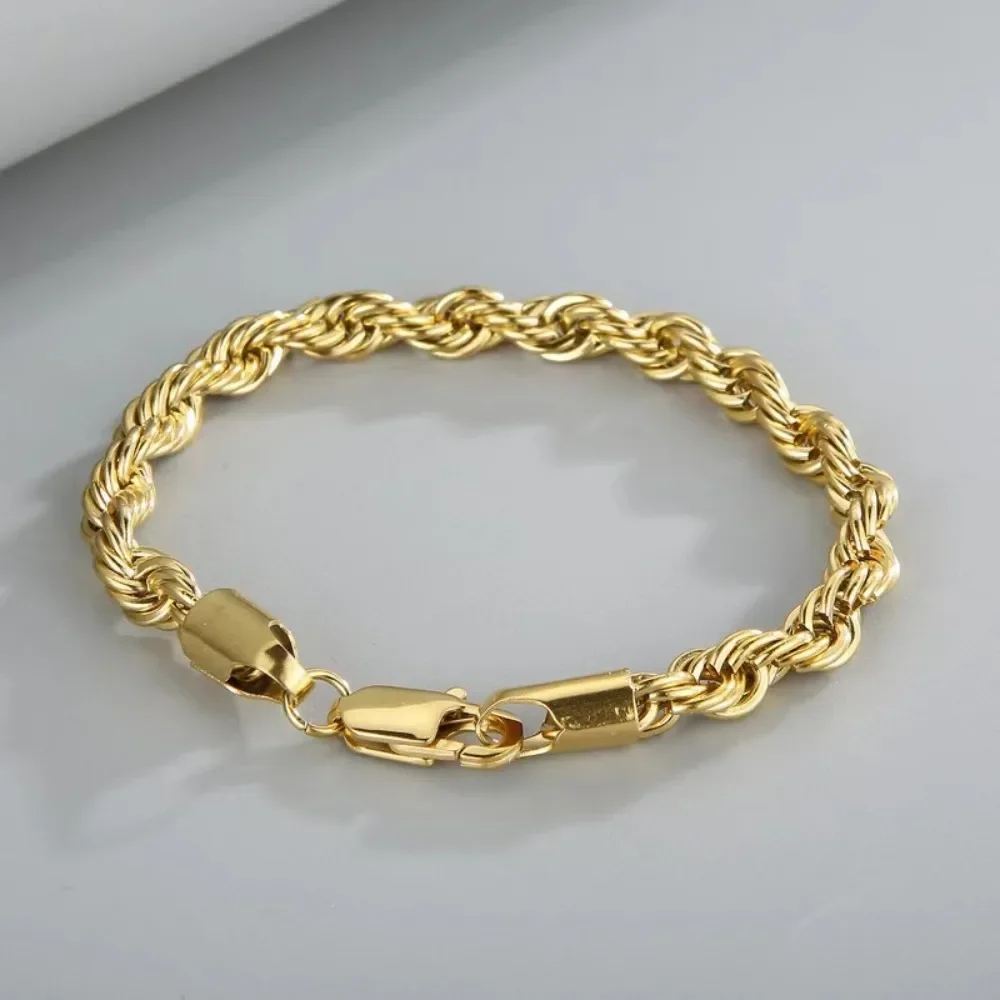 ばら・す 4巻セット 925 Sterling Silver 4MM 20cm Chain Bracelets For Men Women