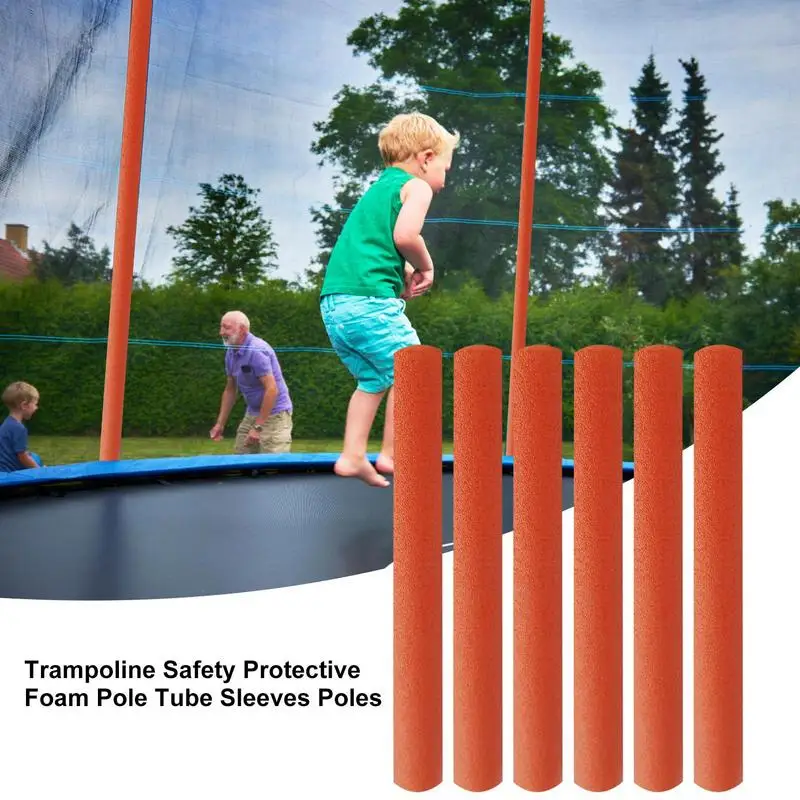 Trampoline Poles Cover trampoline protective cover Foam Tubing Sponge Casing Protective Pole Foam Sleeves Tube 6pcs 40cm