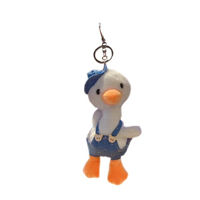 Cartoon Duck Plush Toy Keychain Kawaii Plush Stuffed Animals Key Ring Kawaii Accessories Cute Pendant for Backpack Doll 5