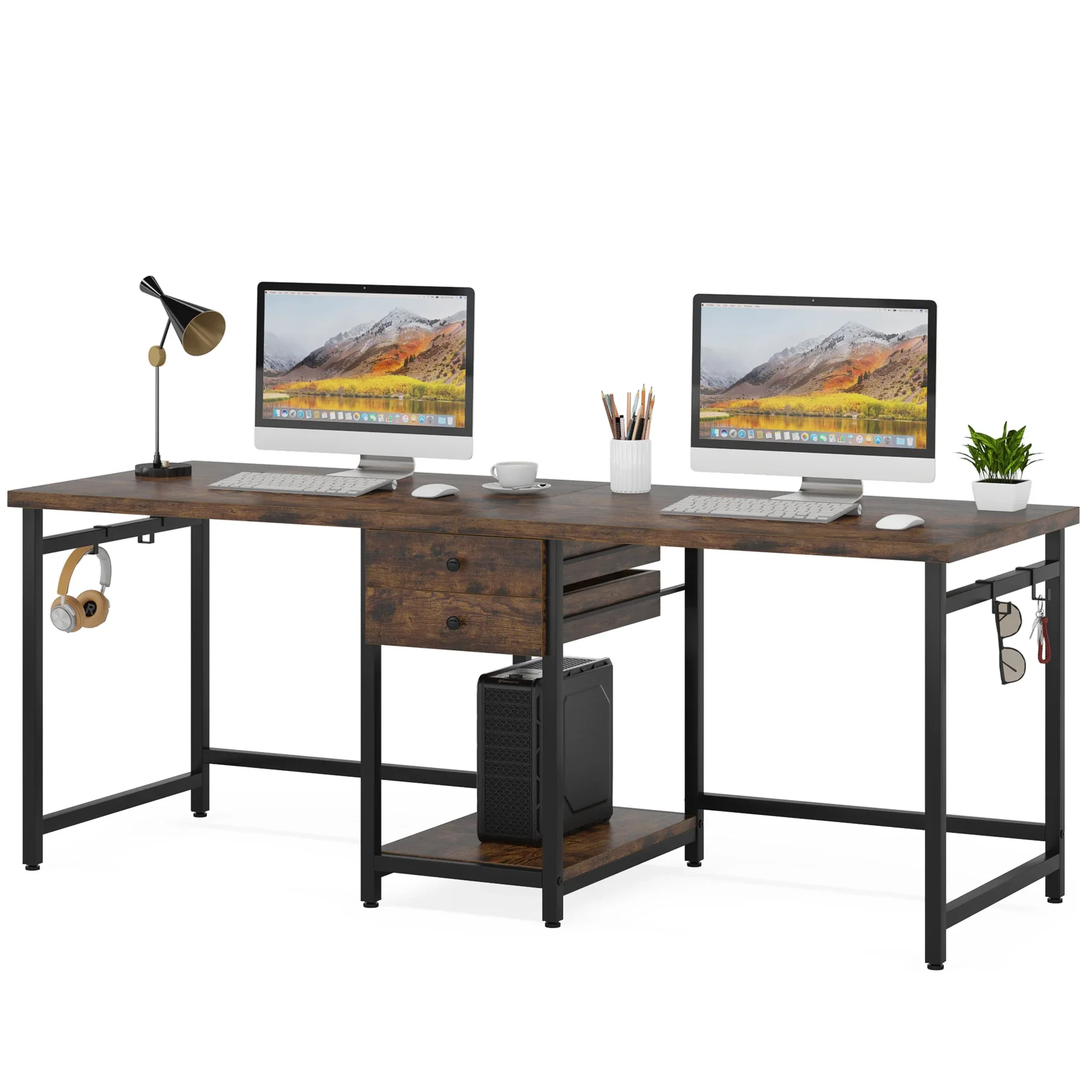 Double computer gaming table