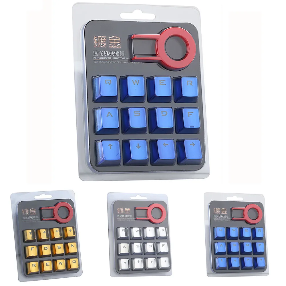 Set Di 9 Keydeck PBT Retroilluminati Per Tastiera Meccanica Cherry MX – Tasti WASD, ESC, Frecce – Include Estrattore – Colori Arancione, Bianco, Rosso
