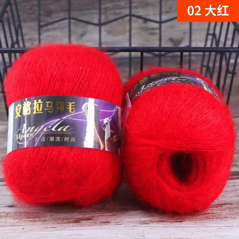 Knitting Wool Yarn Angora Mohair Soft Plush Cashmere 6Pcs Lot For Knitting Hand Crochet DIY Scarf Sweater