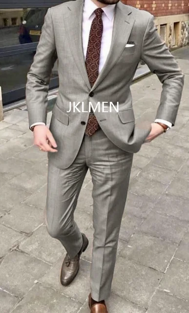 Stylish Men's Casual 2 Piece Suit for Weddings Groomsmen and Prom - Image 3