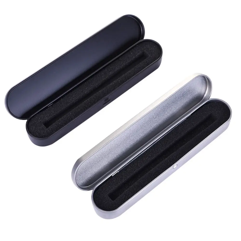 Metal Rectangular Tinplate Box Personalized Stationery Gift Pen Case Flip-top Metal Box School Pencil pencil cases stationery box pen storage bag 3805167