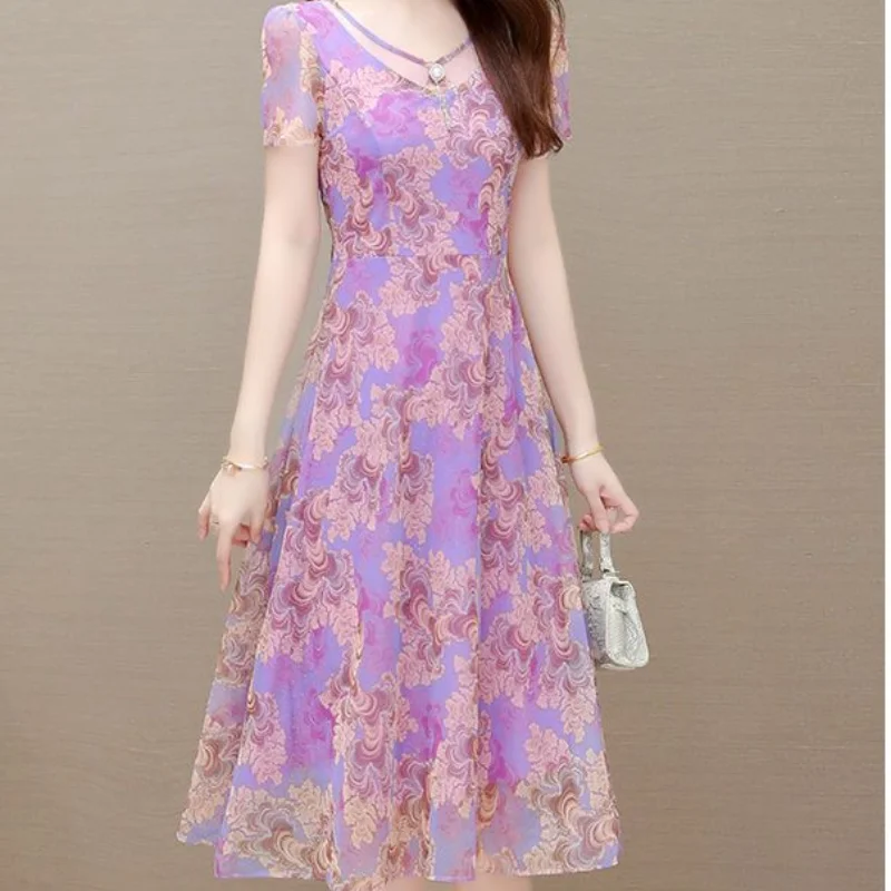 Vestido Manga Corta Kaffe Para Mujer - Estilo Informal, Por Encima De La Rodilla - Ideal Diario