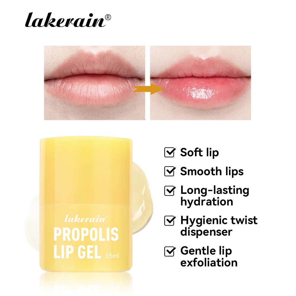 Honey Lip Butter Propolis Lipcerin Hydrating Lip Balm 12hrs Long-lasting Anti-cracking Unisex Care Makeup Lines Exfoliat