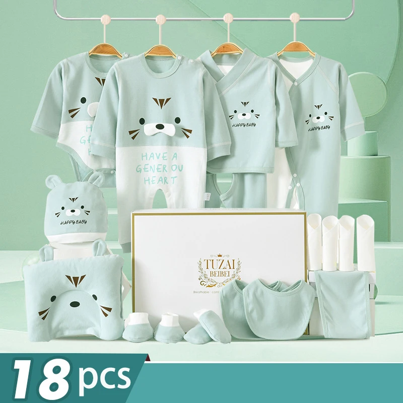 شتاء جديد الوليد فتاة الملابس مجموعة طفل القطن 18...