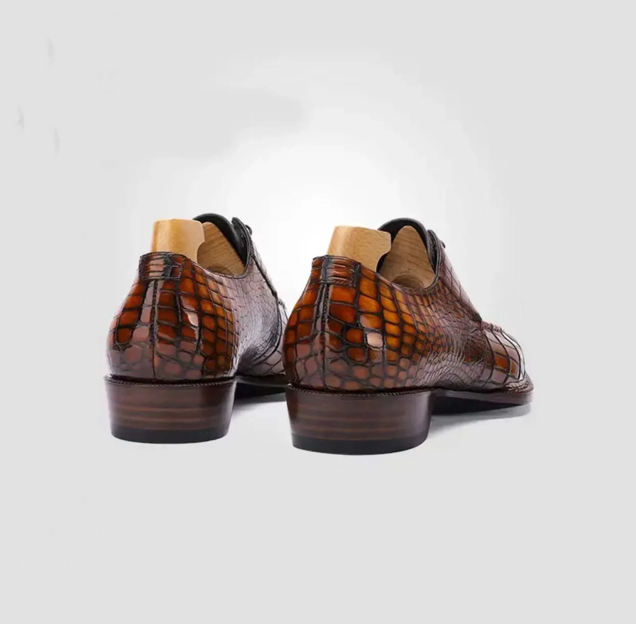 shenzhuangsanbao new men dress shoes male formal shoes men crocodile brush color