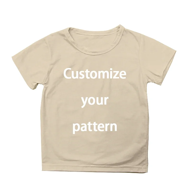 Children Girl Boy T-shirt Custom Diy Pattern Logo Funny Casual Tops Tees DIY Name Logo Picture Text Child Girl Boy T-shirts 5