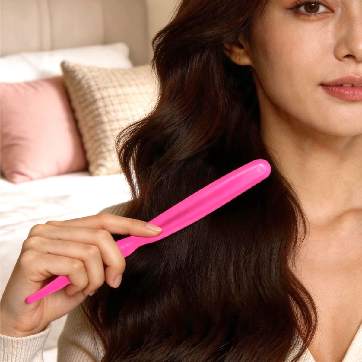 플러피 하이 크라운 멧돼지털&나일론 볼륨업 헤어 루트 리프터 빗, 미끄럼 방지 랫테일 스타일링 도구