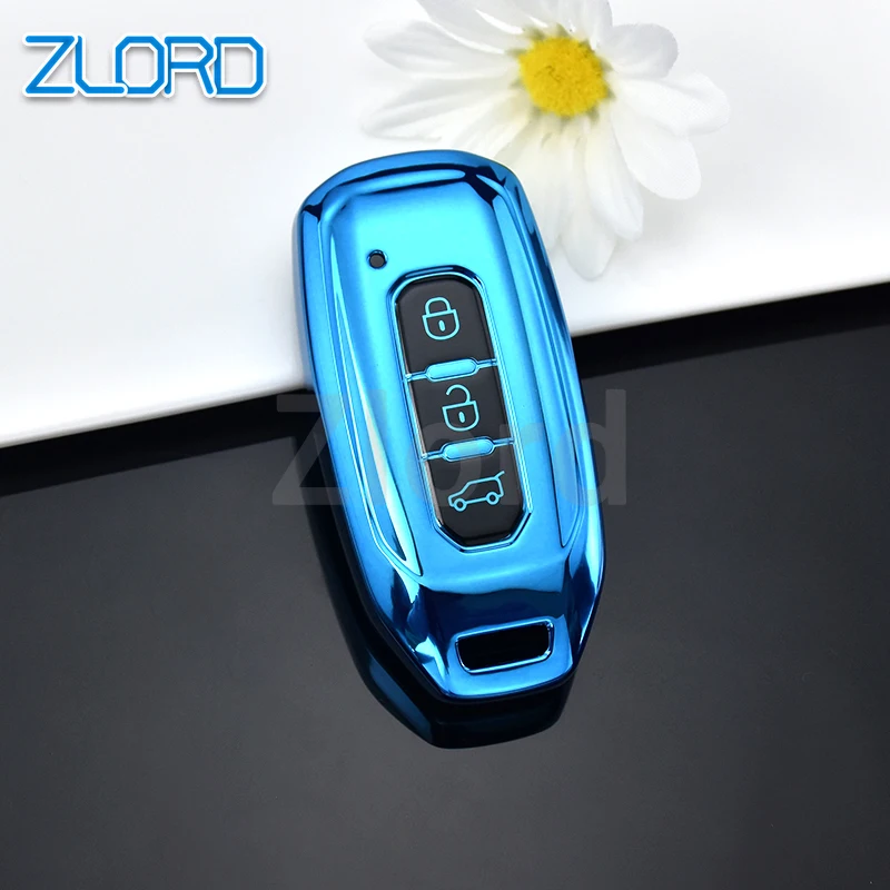 Auto 3 Pulsanti Per Ford Territory Ev Tpu Car Smart Key Cover Case Bag Fob Shell Holder Key Shell Fob Protector Accessori