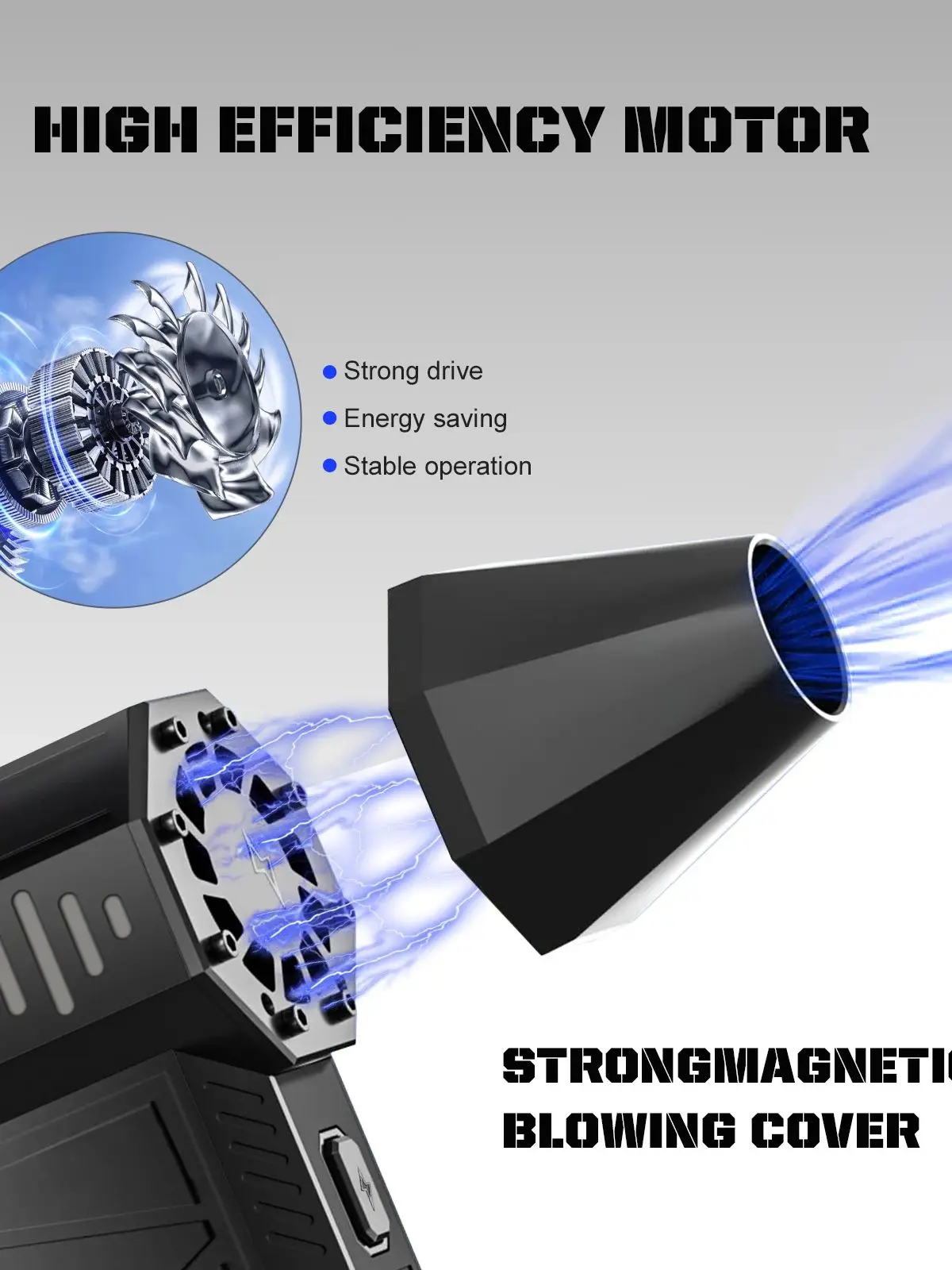 THERAGUN X3PRO Mini Handheld Turbo Jet Fan-150000RPM Powerful Compressed air Duster for Car Dryer/PC/Home-Industrial Duct Blower 5
