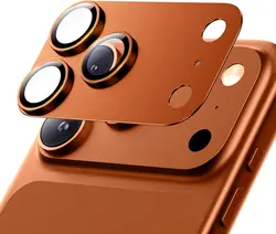 Enhanced Camera Lens Protector with Strong Adsorption and 9H+ Tempered Glass - iPhone 17 Pro Max (Orange)
