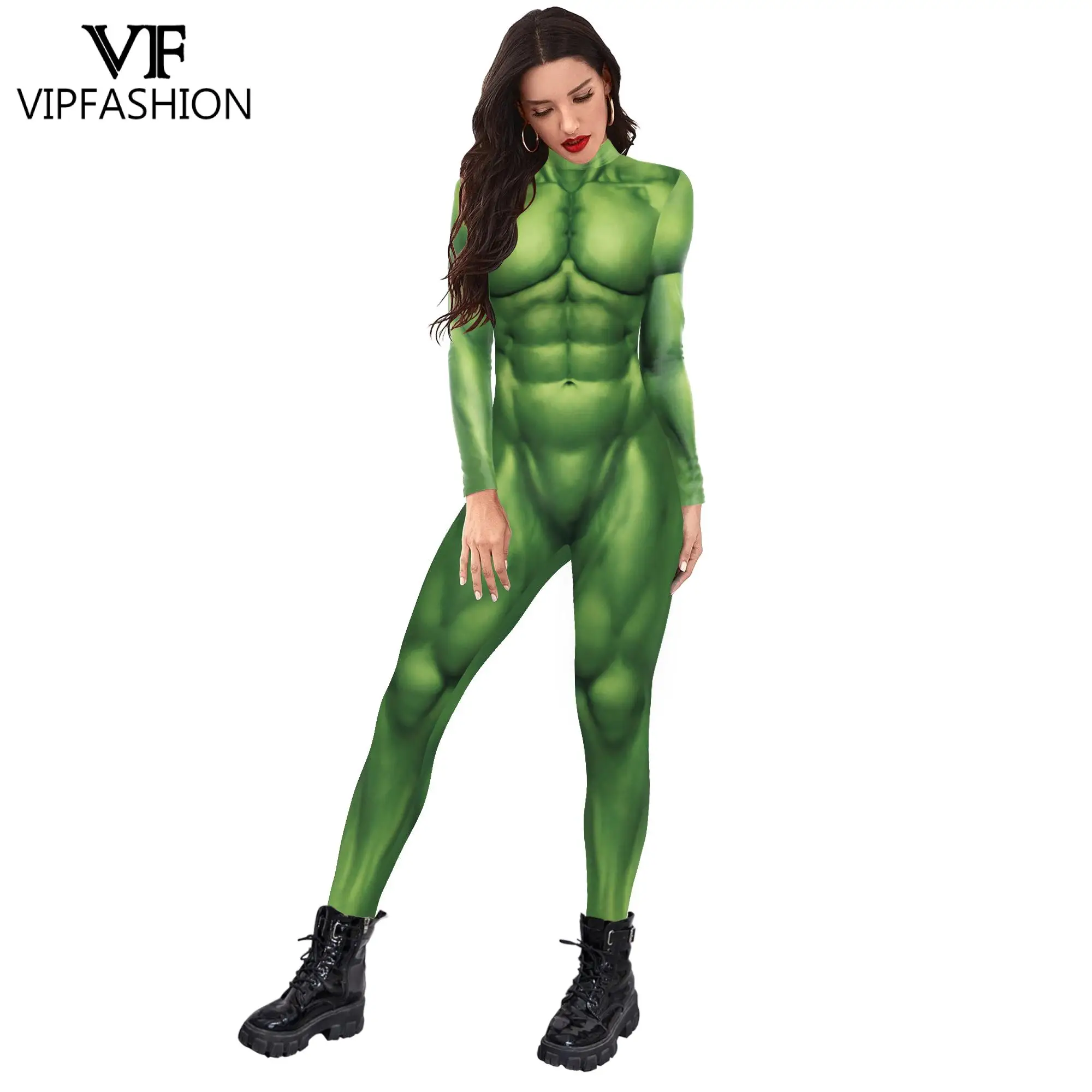 VIP FASHION Purple Muscle Zentai Bodysuit Man Woman Fancy Carnival Purim Cosplay Costume Sexy Party Jumpsuit Festival Catsuit cosplay costume adult unitard
