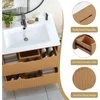 30 Inch Bathroom Vanity,Floating Bathroom Vanity w/ Ceramic Sink Set,Wall Mounted Floating Cabinet,Bath Storage Cabinet Vanity 4