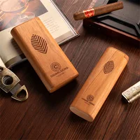 CIGARLOONG-Portable Cigar Case, Travel Tube, Natural Cedar Wood, Moisturize Slide Cover Design, Humidor Smoking Accessories 2