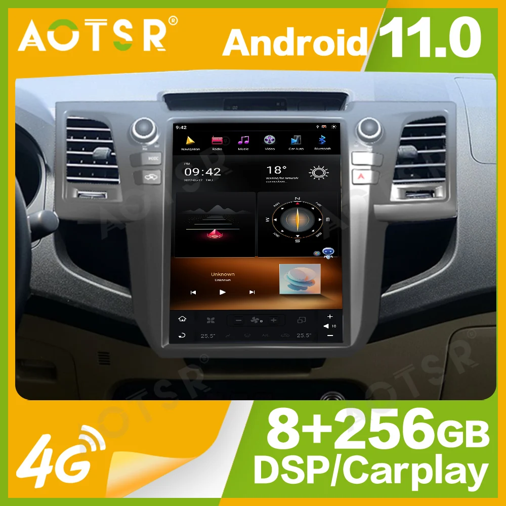 

12.1'' Qualcomm 8 core For Toyota Fortuner 2007-2015 Car Radio Multimedia Player Android 11 Auto GPS Navigation Wireless Carplay