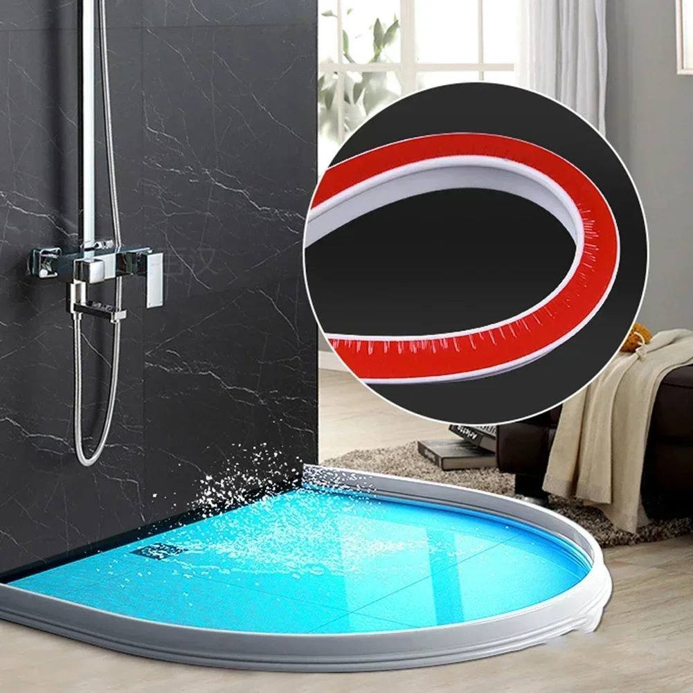 50/100/200/300cm Bathroom Retention Water Barrier Strip Dry & Wet Separation Strip Shower Water Stopper Blocker Seal door seal strip sealing strip tape waterproof tape window seal strip sealing tape sealing strip rubber seal strip rubber door weatherstripping door weatherstripping silicone seal strip