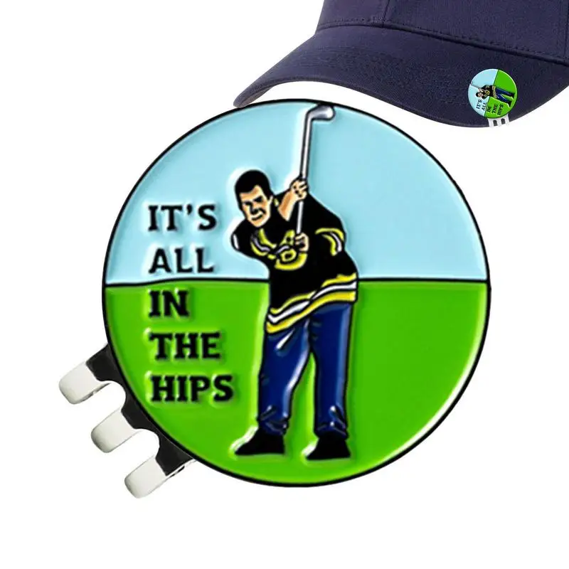 Meme Funny Golf Marker Magnetic Golf Hat Clip Ball Mark Dark Humor Caps Decor