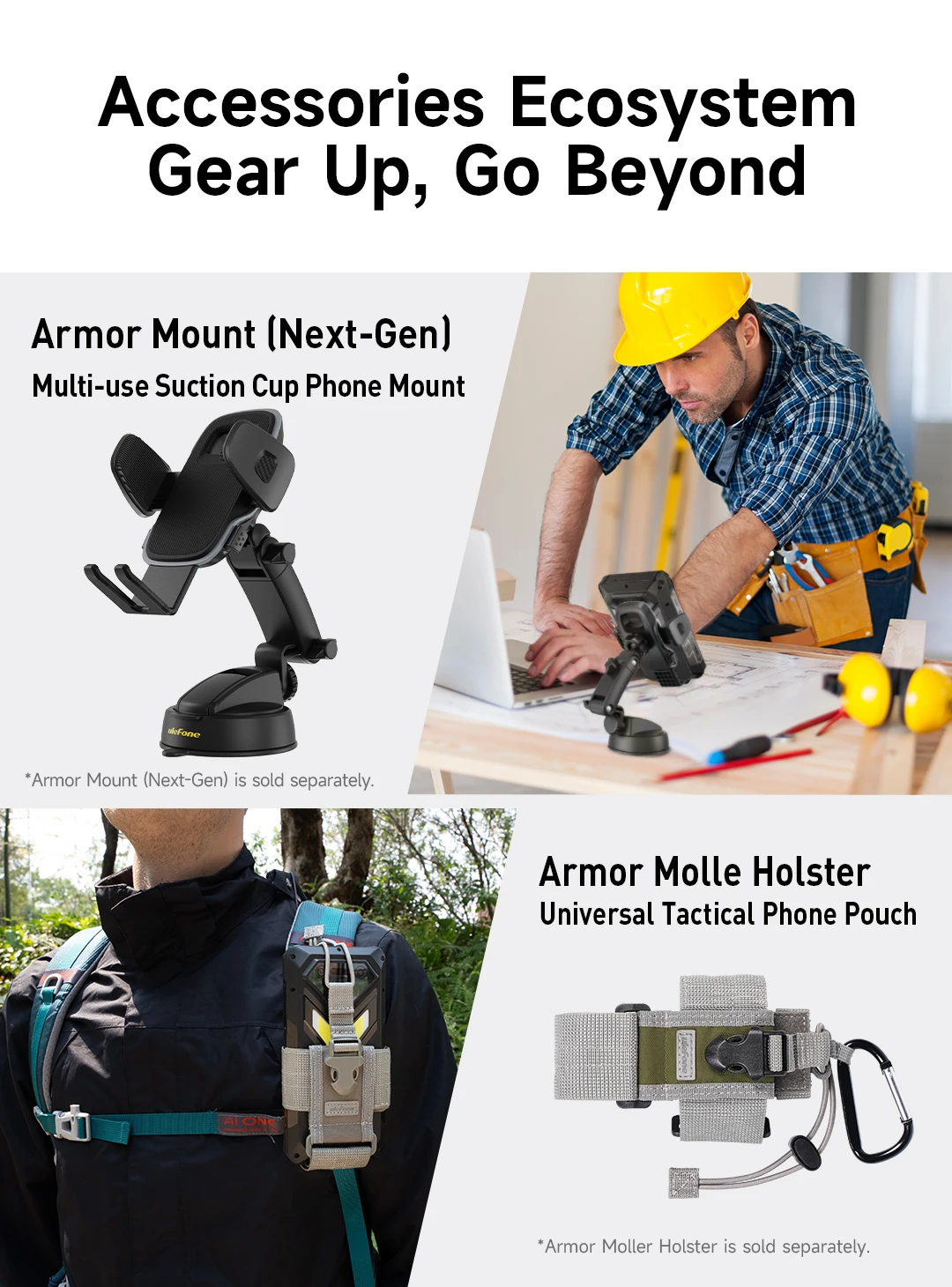 Ulefone Armor 34+ 25500mAh Rugged Phone 5G AI Smartphone Android 15 Up to 32GB+512GB 64MP Night Camera 6.95" 120Hz Display NFC