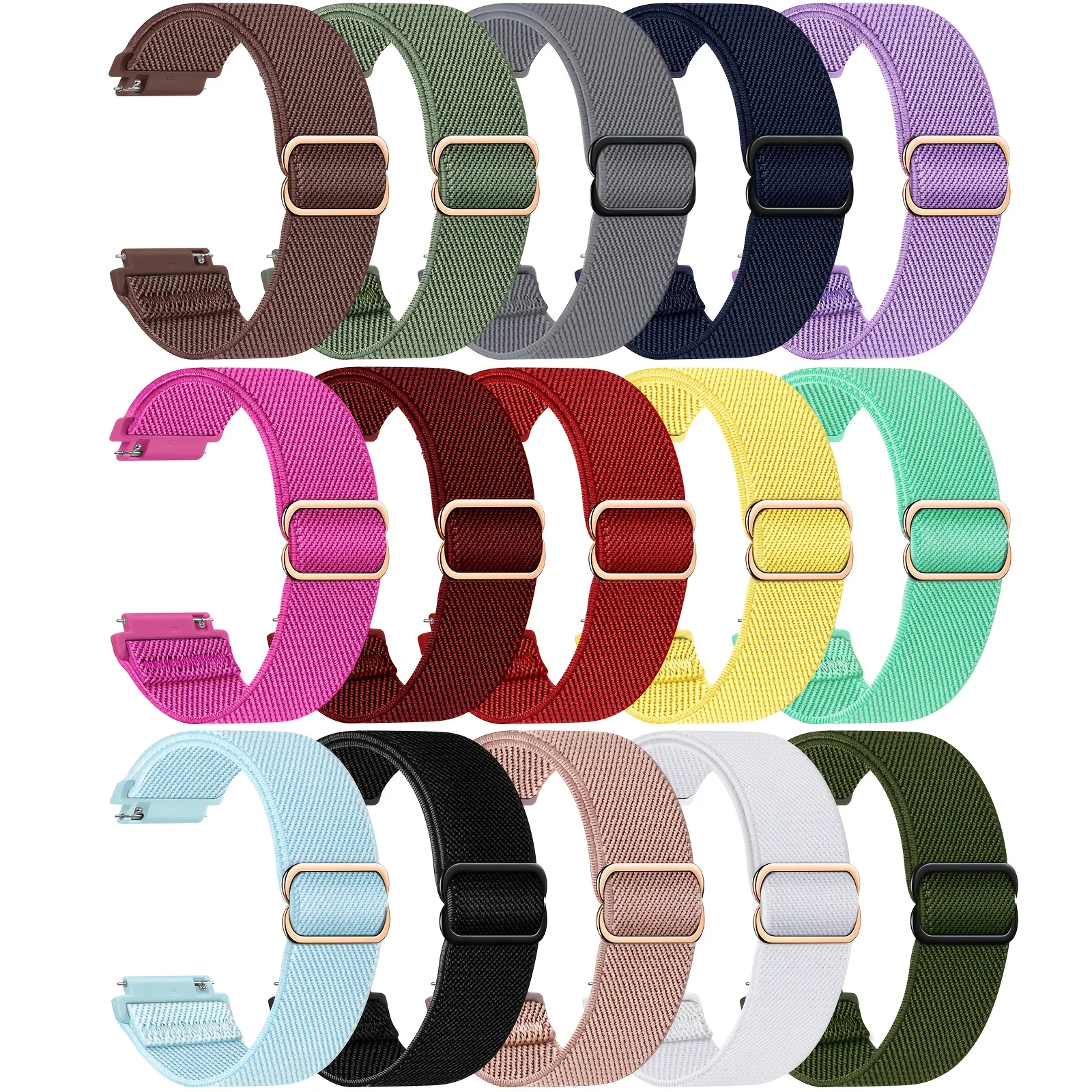 Elastic Shiny Nylon Band, 20mm/22mm, Universal Fit
