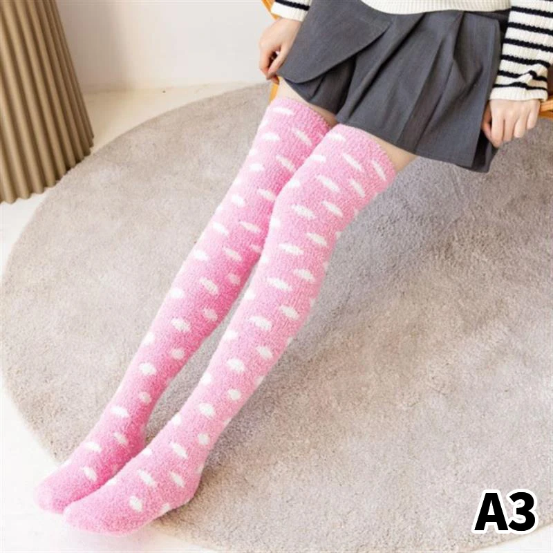 Calzini Da Donna Sopra Al Ginocchio Lungo Autoreggenti Calde Calze Alla Coscia - Foto 6