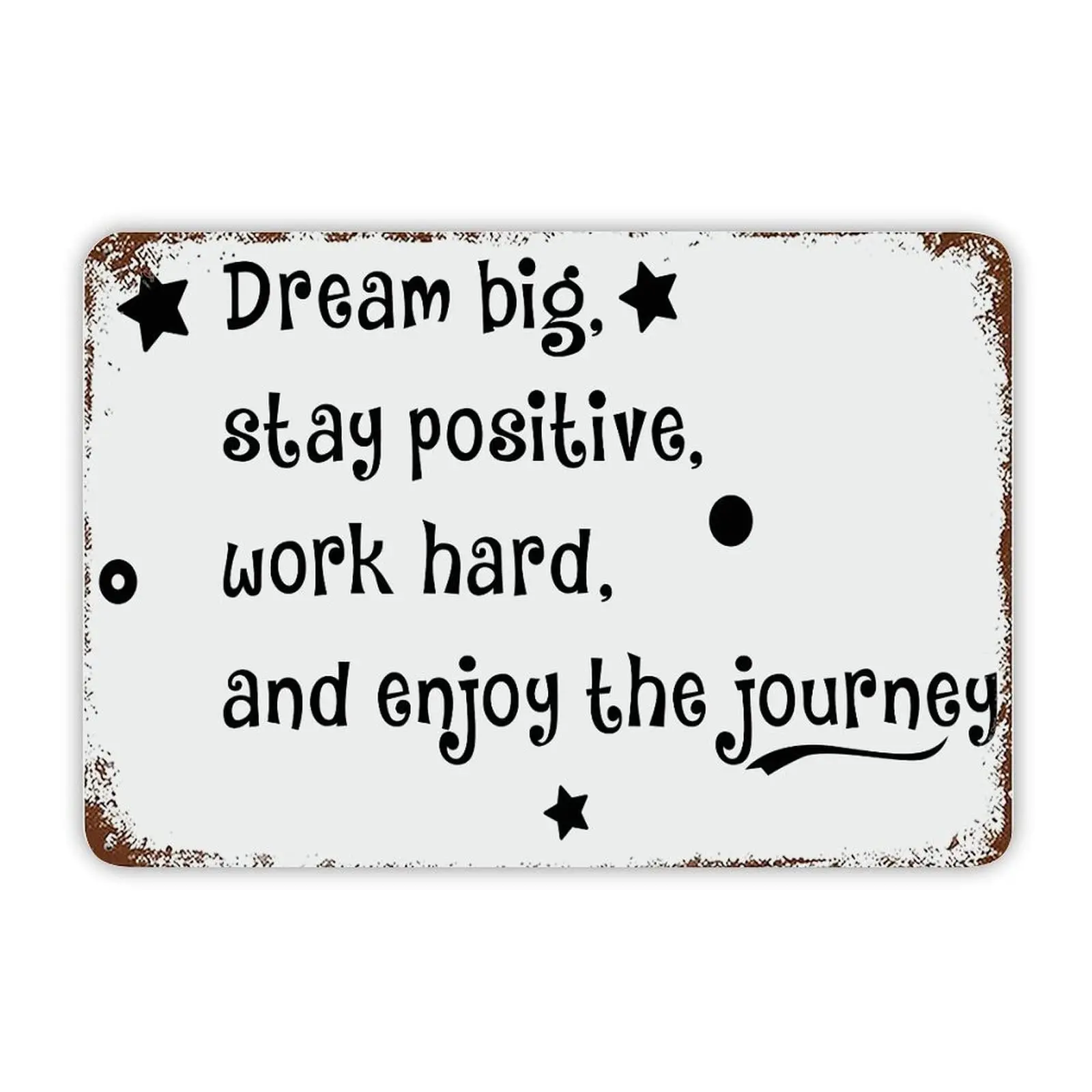 Винтажный металлический знак мечта большой, оставайтесь положительным, жестяные знаки для работы вдохновляющий девиз Декор настенное искусство металлический налет смешной юмор Винтажный металлический знак мечта большой, оставайтесь положительным, жестяные знаки для работы вдохновляющий девиз Декор настенное искусство металлический налет смешной юмор