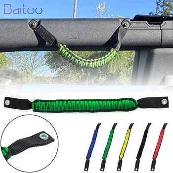 Car Roof Handle Rope Grab Handle For Jeep Wrangler For Ford Bronco Anti-Slip Up Rear Door Top Armrests BAG107 1