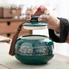 Painted Flower Gold-plated Ceramic Tea Tin with Lid Sealed Box Coffee Candy Jar Porcelain Food Storage Container Storage Jar New 4