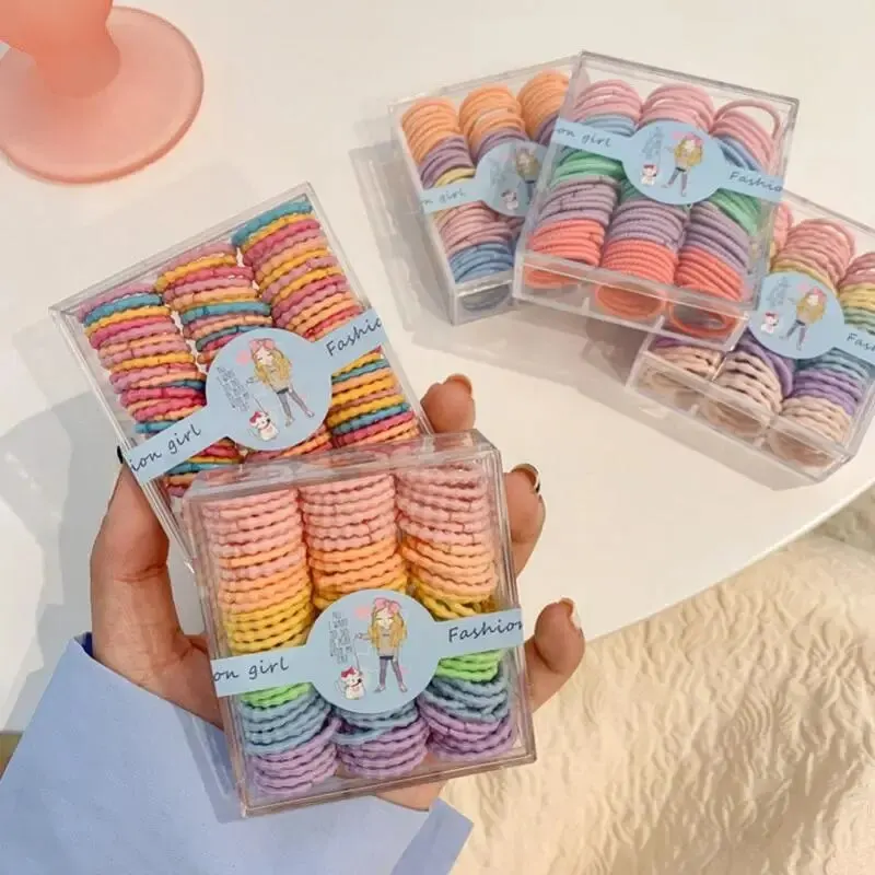 Children's Hair Band 2PCS High Elasticity Does Not Hurt Hair Rubber Band Tiara For Little Girls