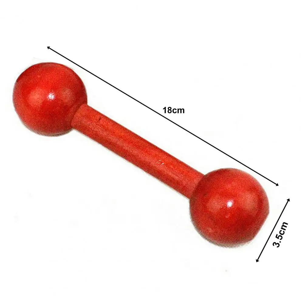 Good Toughness Kids Dumbbell Multifunctional Muscle Training Useful Kindergarten Physical Exercise Wooden Dumbbell