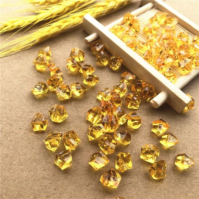 Gerich 200 Pcs Plastic Gems Ice Grains Colorful Small Stones